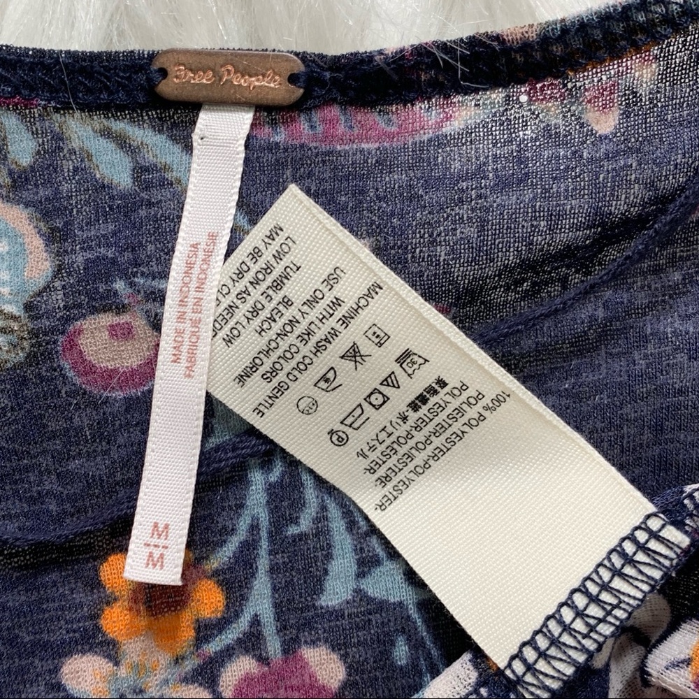 SOLD-Free People Floral Peasant Blouse - Picture 9 of 10